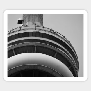 CN Tower in Black and White Sticker